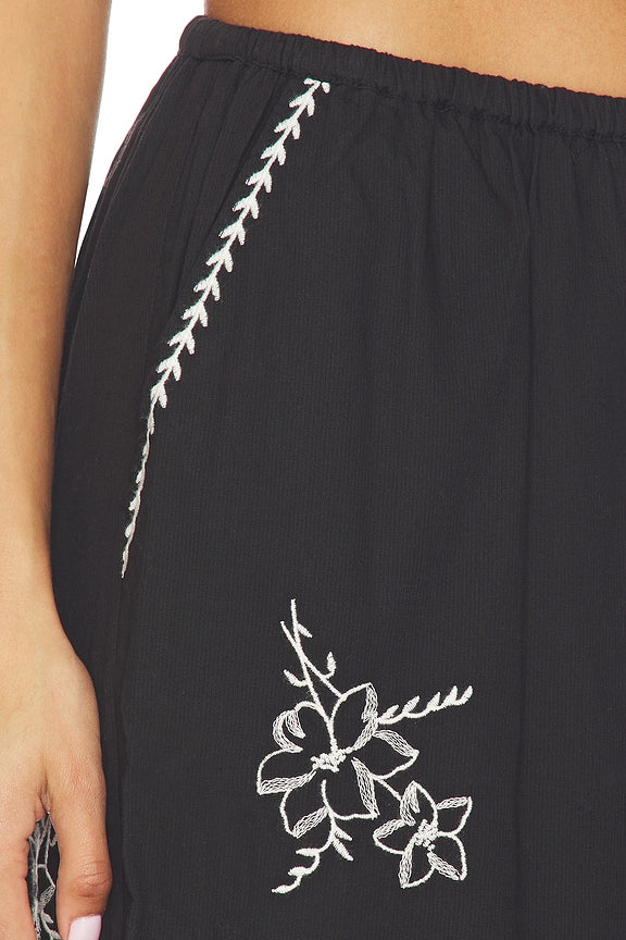 The Weekend Pant With Hanky Embroidery