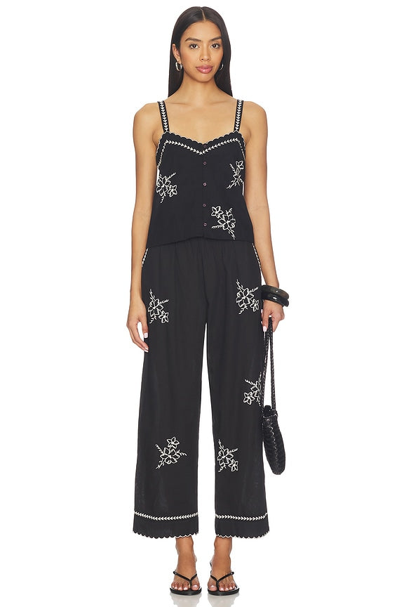 The Weekend Tank With Hanky Embroidery