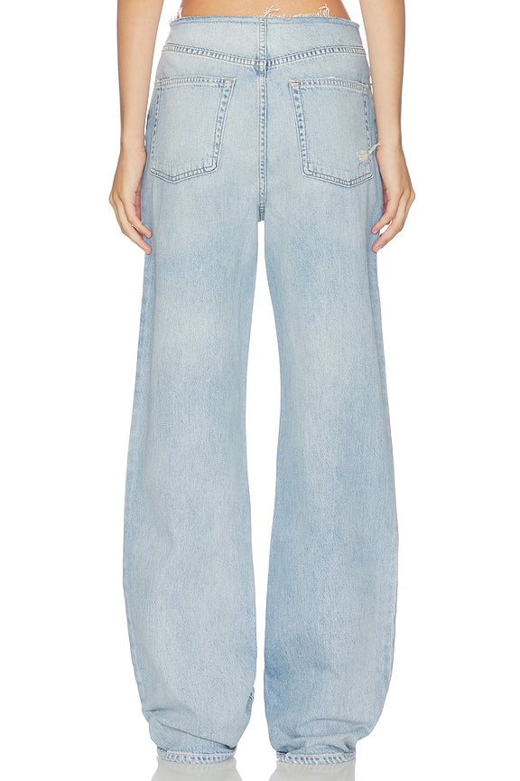 Jordan Low Rise Frayed Waist Boyfriend Jeans