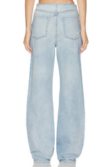 Jordan Low Rise Frayed Waist Boyfriend Jeans