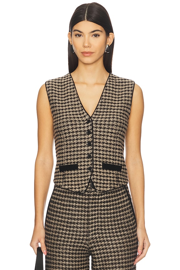 Houndstooth Tailored Vest