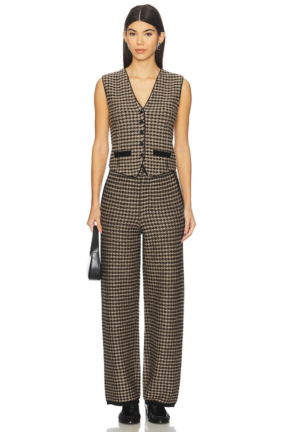 Houndstooth Tailored Vest