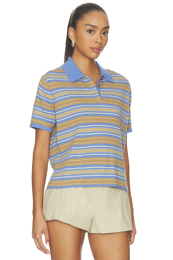 Short Sleeve Stripe Rugby Tee