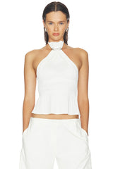 Halo Pleat Halter Top