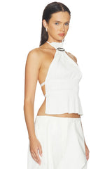 Halo Pleat Halter Top