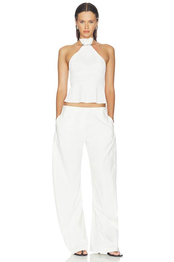 Halo Pleat Halter Top