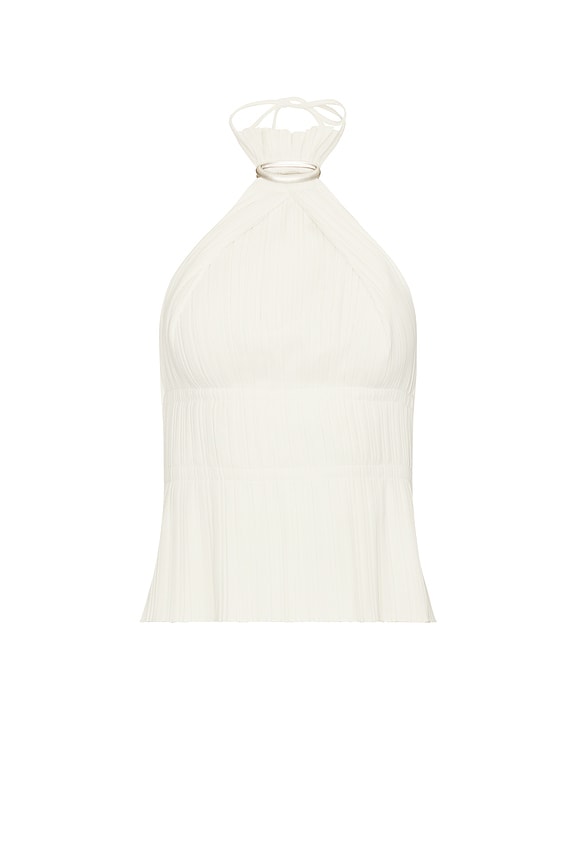 Halo Pleat Halter Top