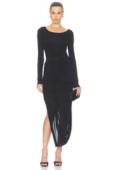 Drape Long Sleeve Dress