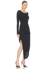 Drape Long Sleeve Dress