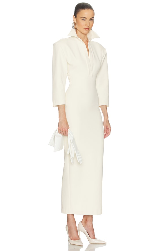 The Margaux Polo Dress in Thick Crepe