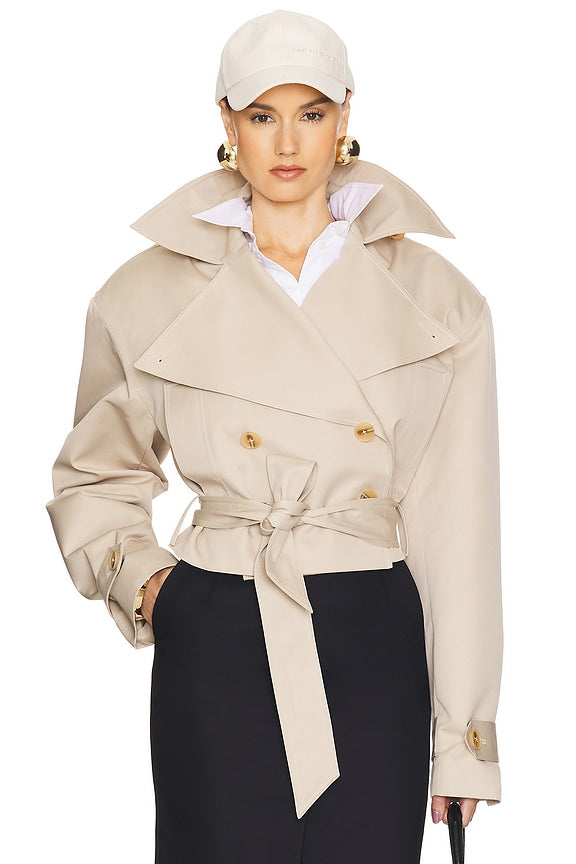 Oversized Cropped Trench