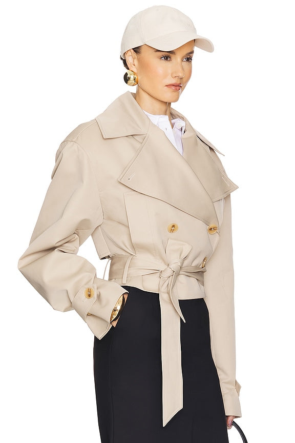 Oversized Cropped Trench