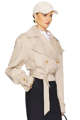 Oversized Cropped Trench