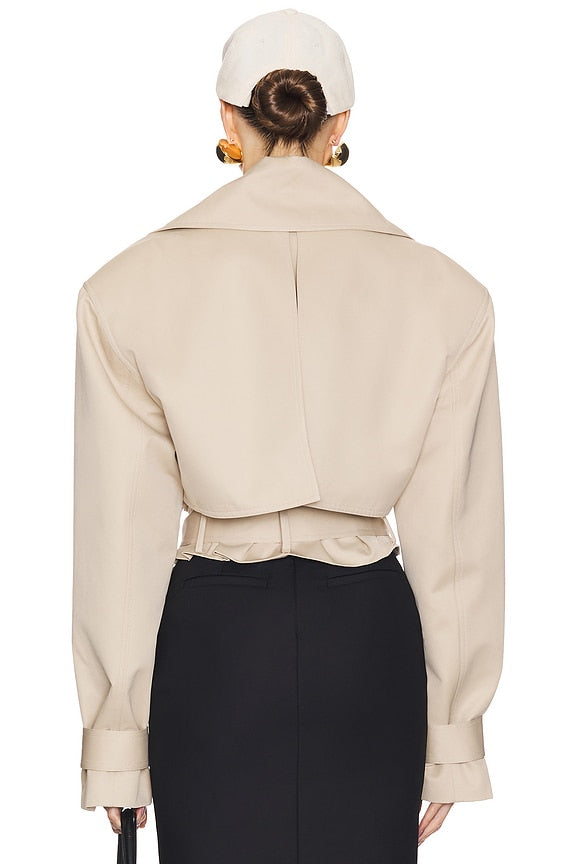 Oversized Cropped Trench