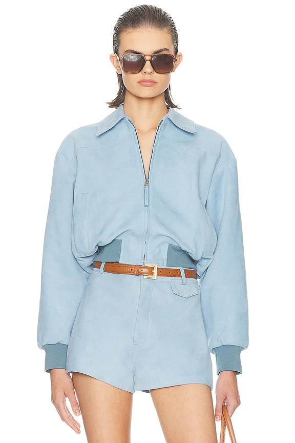 The Suede Zip Bomber