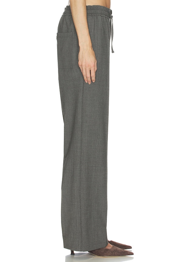 Wool Blend Drawcord Trousers