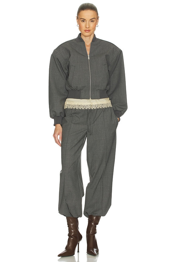 Wool Blend Drawcord Trousers