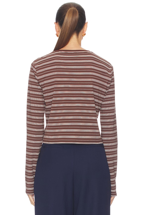 The Rib Long Sleeve Tee in Stripe