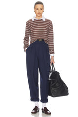 The Rib Long Sleeve Tee in Stripe