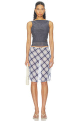 Double Layer Sleeveless Mesh Top