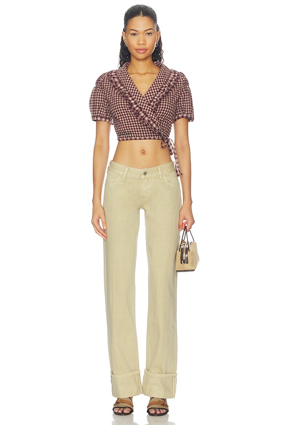Gingham Ruffle Top