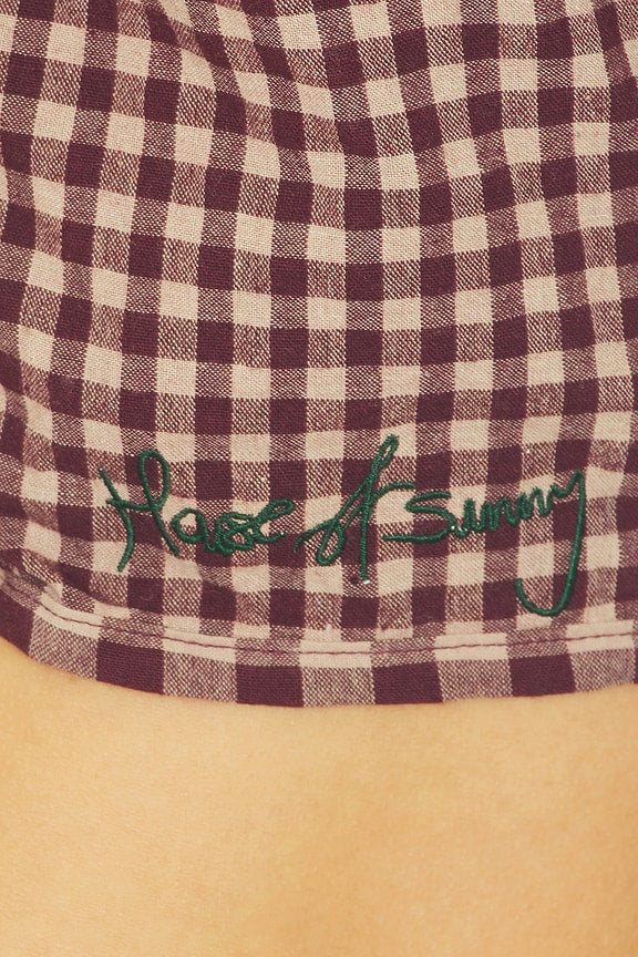 Gingham Ruffle Top