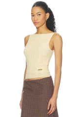 Double Layer Sleeveless Mesh Top