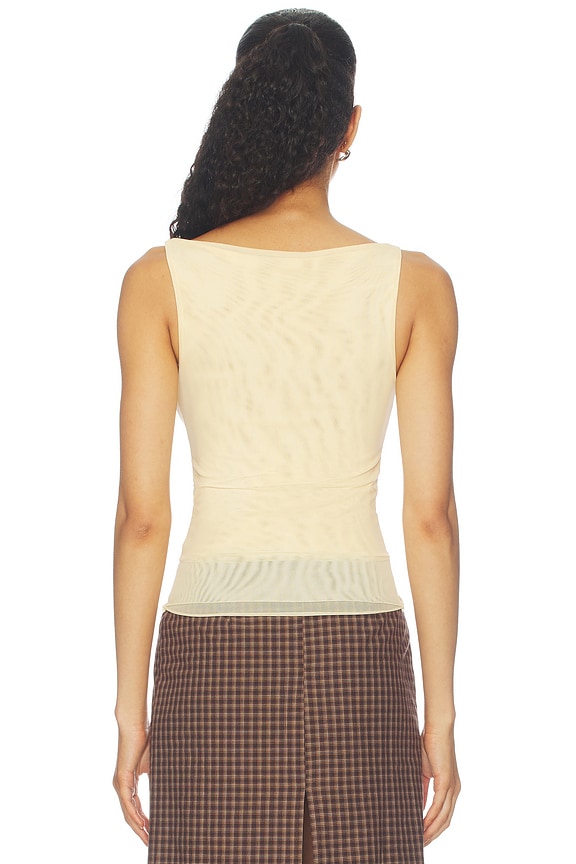 Double Layer Sleeveless Mesh Top