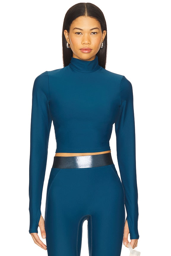 Long Sleeve Mock Neck Top