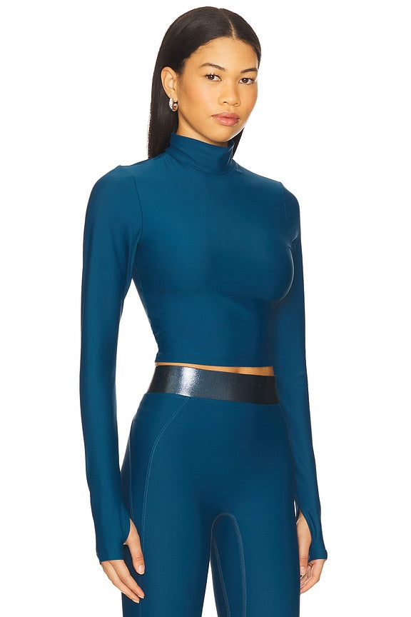 Long Sleeve Mock Neck Top