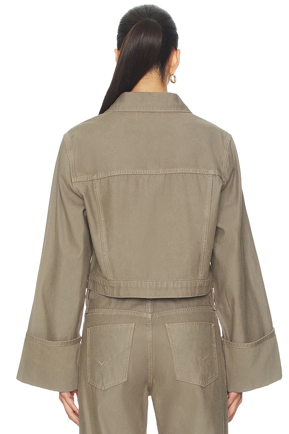 Cuffed Cropped Jacket