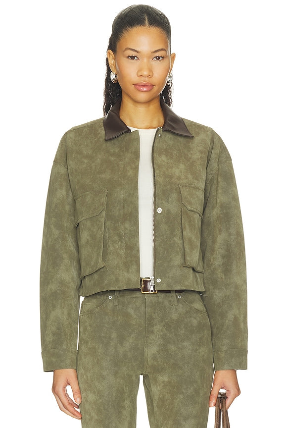 Faux Suede Chore Jacket
