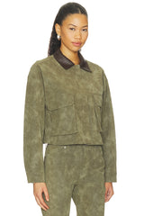 Faux Suede Chore Jacket
