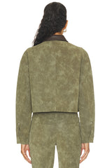 Faux Suede Chore Jacket