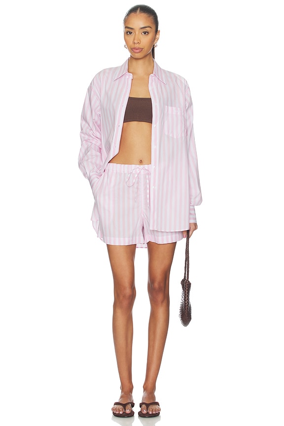 Cabana Stripe Embroidered Shorts