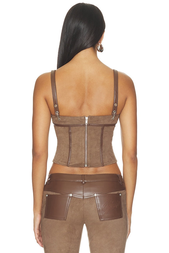 Viviane Suede Corset Top