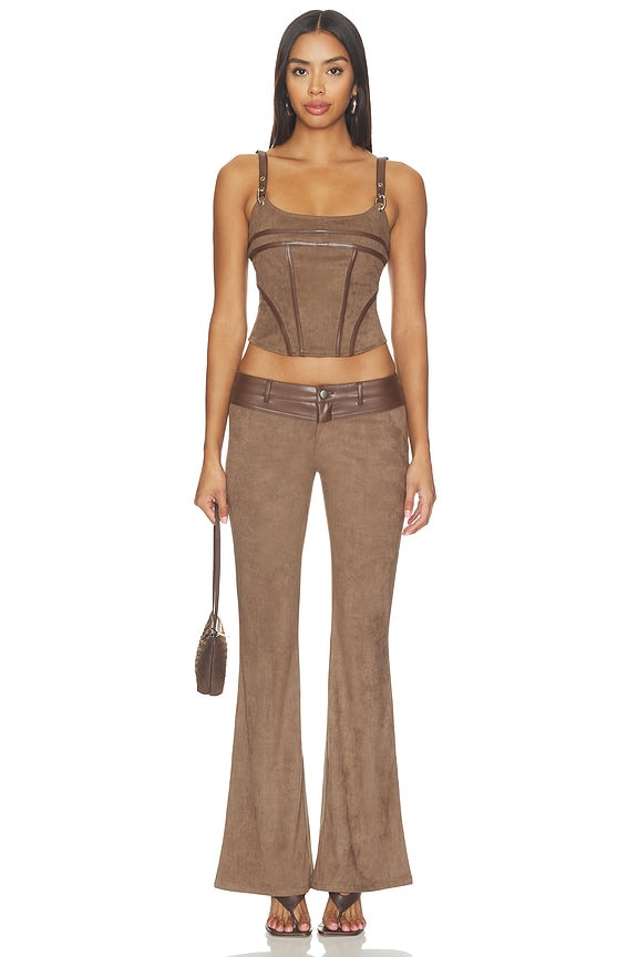 Viviane Suede Corset Top