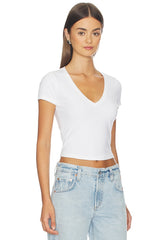 V Neck Cropped Tee