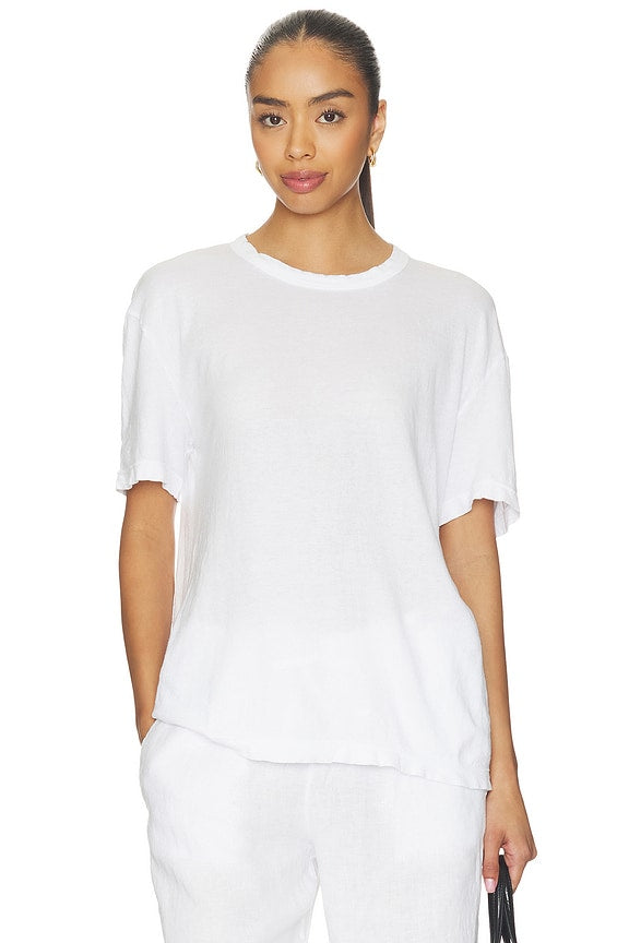 Crepe Jersey Oversized Crew Tee