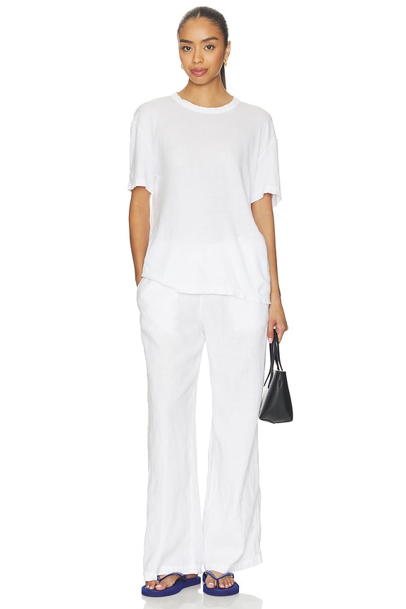 Crepe Jersey Oversized Crew Tee