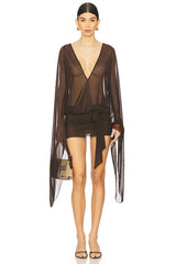 Draped Xxl Sleeve Dress