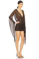 Draped Xxl Sleeve Dress