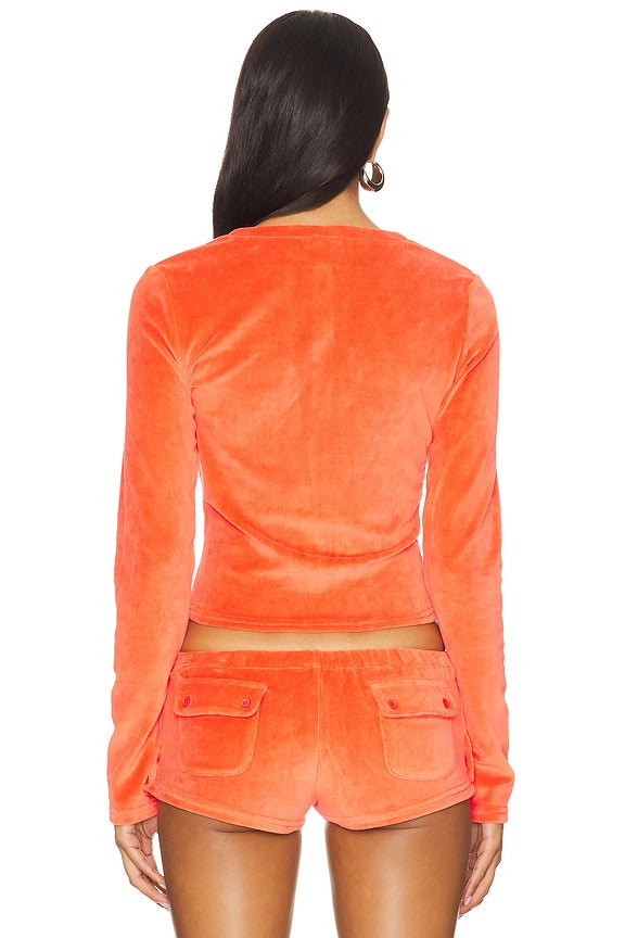 Velour Cardigan