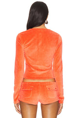 Velour Cardigan