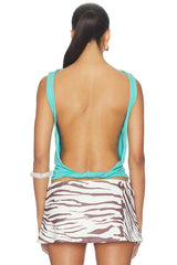 Backless Twist Jersey Top
