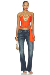 Sequin Cut Out Bandeau Top