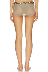 Bikini Bottom With Mesh Sequin Skirt
