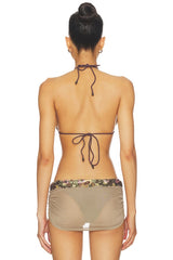 Triangle Bikini Top With Sequin Detail