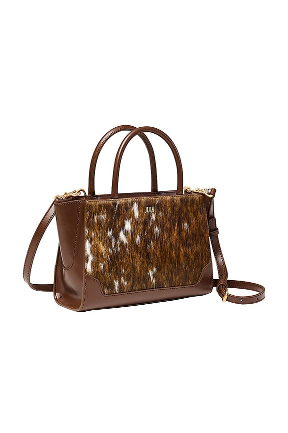 Juliette Winged Cow Print Crossbody