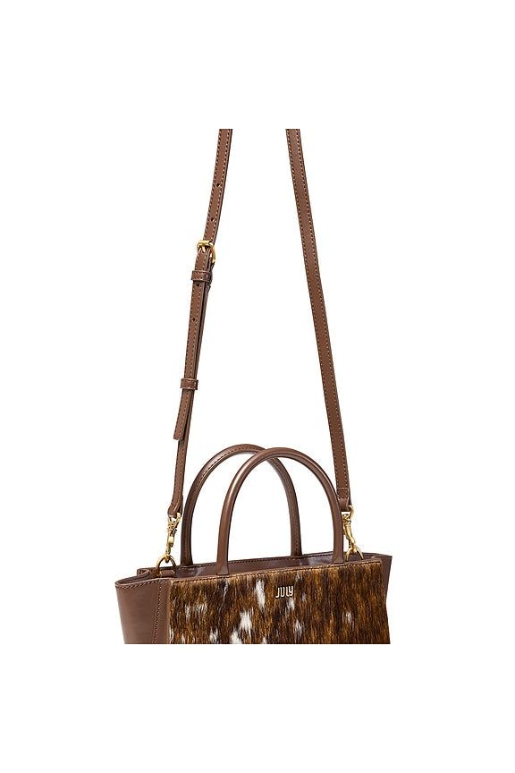Juliette Winged Cow Print Crossbody